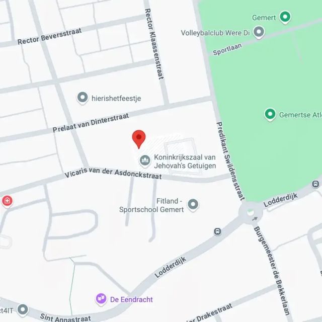 Een kaart van de standplaats in Gemert